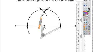 How to draw a perpendicular line through a point [upl. by Htbazile800]