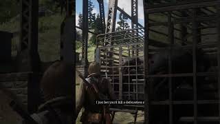 RDR2  SAVING A PERSON WAS A MISTAKEshortsfeed shortsrdr2 trainheist [upl. by Enirhtak]