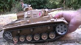 Tank rc HENG LONG 24Ghz Tauch Panzer 3 [upl. by Ashlen]