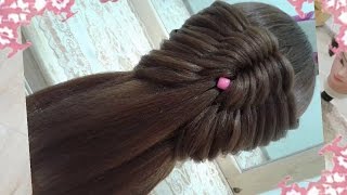 peinados recogidos faciles para cabello largo bonitos y rapidos con trenzas para chica en fiestas62 [upl. by Rhynd123]