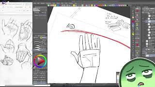 Japanese Pro Animator Practice hand waving animation part 5 [upl. by Rozek]