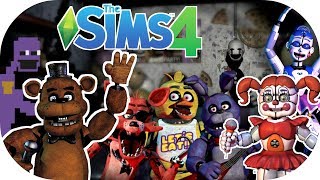 The Sims 4 FNAF CREATE A SIM 🍕🎈Five Nights At Freddys CAS 🎤🎂 [upl. by Airbma]