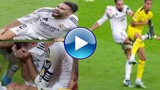 Dani Carvajals Shocking Knee Injury What Happened  Real Madrid vs Villarrealquot [upl. by Hasila]