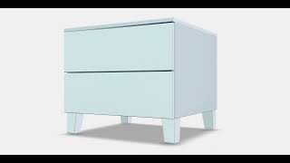 PLATSA Chest of 2 drawers 1  3DModel  3DArt [upl. by Krock]