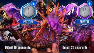 NEW EVENT OMINOUS ENGAGEMENT JUGGERNAUT 32 DEFEAT 20 OPPONENTS  JURASSIC WORLD THE GAME [upl. by Derrik43]