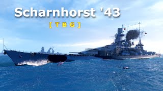 World of WarShips Scharnhorst 43  56 Kills [upl. by Assiluy822]