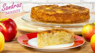 So viele Äpfel hattest Du noch nie im Kuchen  🍏 saftiger Apfelkuchen mit Zimt und Zucker 🍎 [upl. by Elleb]