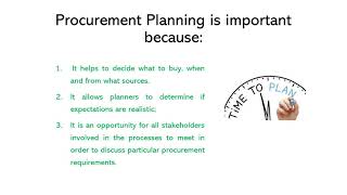 Procurement Planning and the Procurement Plan Why are they Important [upl. by Nosreve26]