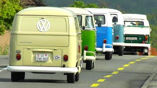 Classic VW Bus Jubilee Convoy  75 Volkswagen Campervan Transporter Kombi  VW Type 2 T1 VW T2 [upl. by Australia]