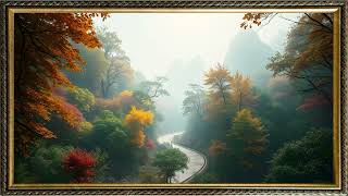 Turn your television into a framed art screensaver that showcases a serene scene of lovely autumn [upl. by Assed]