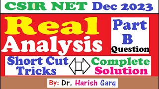 CSIR NET Dec 2023 MathematicsReal Analysis 704021 704024 704023 704041 704026 704022 704025 [upl. by Shewmaker]