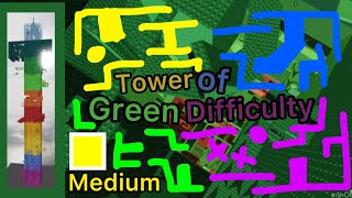 Tower of Green Difficulty ToGD ALL JUMPS Cuts MEDIUM [upl. by Nerahs]