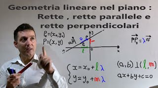 Geometria nel piano  Equazione della retta Rette parallele e perpendicolari Teoria ed esercizi [upl. by Zandt201]