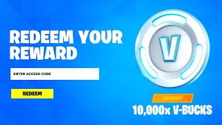 REDEEM FREE 10000 VBUCKS CODE How To Get VBucks Code in Fortnite [upl. by Blinny]