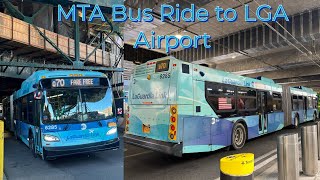 MTA New York City Q70 LaGuardia Link Bus Ride  Full Route to LGA Airport 6282024 [upl. by Anair]