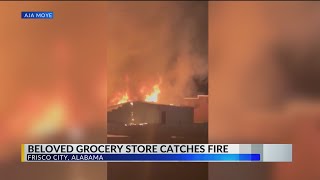 Fire damages Frisco City grocery store [upl. by Iztim]