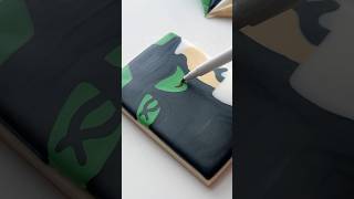 Wicked cookie💚🩷 recipes and supplies linked in my bio cookiedecorating asmr oddlysatisfying [upl. by Kathe]