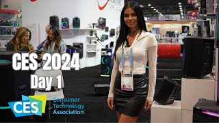 CES 2024 Las Vegas Exhibitor Booth tours and highlights in 4K Day 1 [upl. by Sonitnatsnok207]