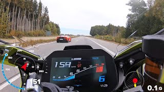 BMW M1000RR und Lamborghini Huracan auf Autobahn [upl. by Assertal627]