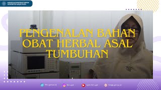 Pengenalan Bahan Obat Herbal Asal Tumbuhan [upl. by Ecirtac]