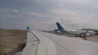 Garuda Indonesia A330300 Departure Out Of DenpasarBali incl Pushback amp Taxi [upl. by Placeeda]