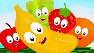 Five Little Fruits  Learn Fruits For Kids  Fruits Song  Crayons Nursery Rhymes [upl. by Eryn781]