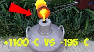 EXPERIMENT LAVA VS LIQUID NITROGEN [upl. by Ahsauqal]