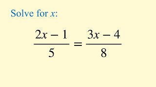 Equations with Fractions  GCSE Mathematics [upl. by Ynaffit]