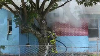 RAW VIDEO West Palm Beach House Fire [upl. by Lenroc]