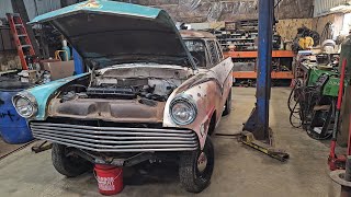 55 Ford gasser part 10 cooling upgrades and interior [upl. by Colston]