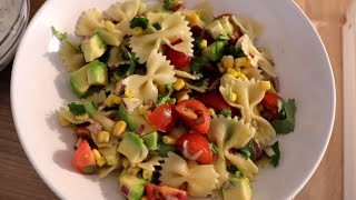 Heerlijke farfalle pasta salade recept vegetarisch [upl. by Ahsienel]