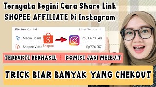 KOMISI MELEJIT❗CARA SHARE LINK SHOPEE AFFILIATE DI INSTAGRAM TANPA MODAL amp TANPA EDIT VIDEO [upl. by Balthazar]