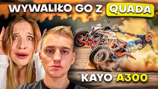 QUAD KAYO A300 VS OGROMNE PODJAZDY W LESIE wykatapultowało go [upl. by Star]