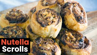 Crunchy Nutella Scrolls [upl. by Dnalyr]