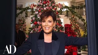 Kris Jenner On Her KardashianJenner Family Christmas Holiday Décor  Architectural Digest [upl. by Leilah102]