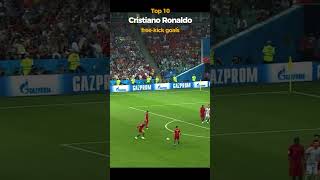 Lionel Messi vs Cristiano Ronaldo  Top 10 Free Kick Goals shorts [upl. by Canute515]