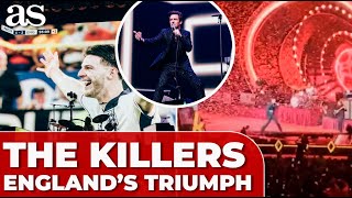 ENGLANDS TRIUMPH supercharged by THE KILLERS blazing Mr Brightside anthem at The O2 [upl. by Yekciv]