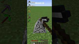 Material Speed vs Pickaxe Challenge meme shorts minecraft [upl. by Blackmore]