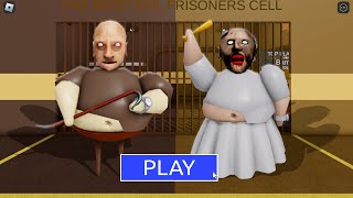 NEW UPDATE GRANNY Barry Vs GRANDPA Barry in BARRYS PRISON RUN New Scary Obby Roblox [upl. by Ettie751]