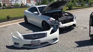 Infiniti G37 front bumper removal [upl. by Miharbi]