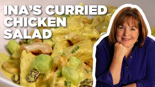 Ina Gartens Curried Chicken Salad  Barefoot Contessa  Food Network [upl. by Adnuahsar423]