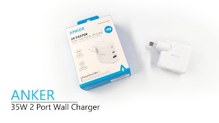 Anker 35W 2 Port Wall Charger  USB Type C and USB Type A [upl. by Orips]