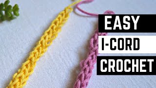 Easy crochet Icord for beginners tutorial [upl. by Kalvin225]