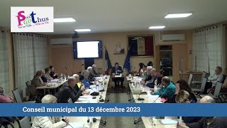 Conseil municipal du 13 décembre 2023 [upl. by Rhine]