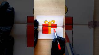 Surprise Box 😍🎁  New Year Drawing shorts craft art drawing crafts artist creative [upl. by Enylcaj694]