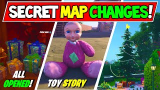 NEW Fortnite SECRET MAP CHANGES amp All 14 Winterfest Presents v1132 Week 10 Update [upl. by Doughty]