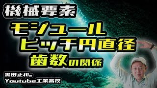 機械要素 歯車設計の基礎 モジュール＝ピッチ円直径歯数 [upl. by Dal]