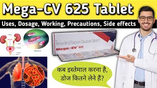 Mega CV 625 tablets uses in hindi  Amoxicillin and potassium clavulanate tablets ip  Mega CV 625mg [upl. by Omoj]