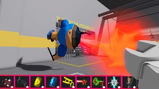 Play with ITEMS Barry Prison Run Roblox first person obby [upl. by Ennaxor]