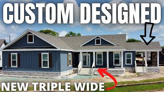 This house will CHANGE your mind about quotMOBILE HOMESquot New triple wide Modular Home Tour [upl. by Anehs]